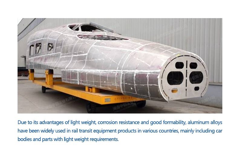 Aplicação de liga de alumínio em equipamentos leves de transporte ferroviário